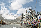 Ladakh - Chang-la, the 3rd highest pass in the world with the characteristc prayer flags 